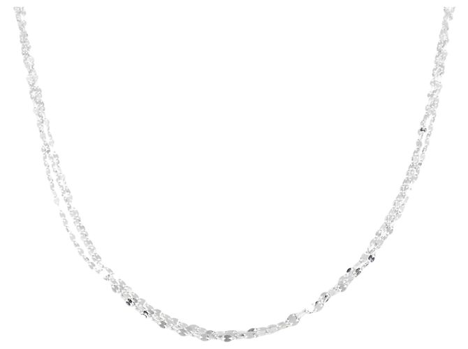 Autre Marque Collar de oro blanco Au750 Plata