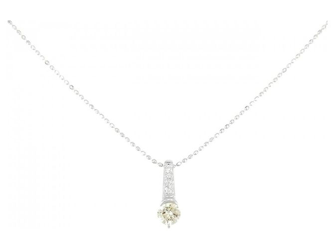 Autre Marque Au750 Diamant-Halskette Silber