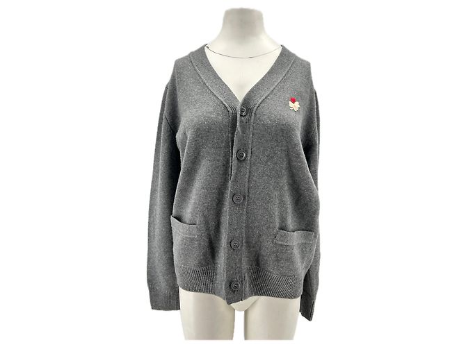 Baume & Mercier Cardigan aus Wolle Grau