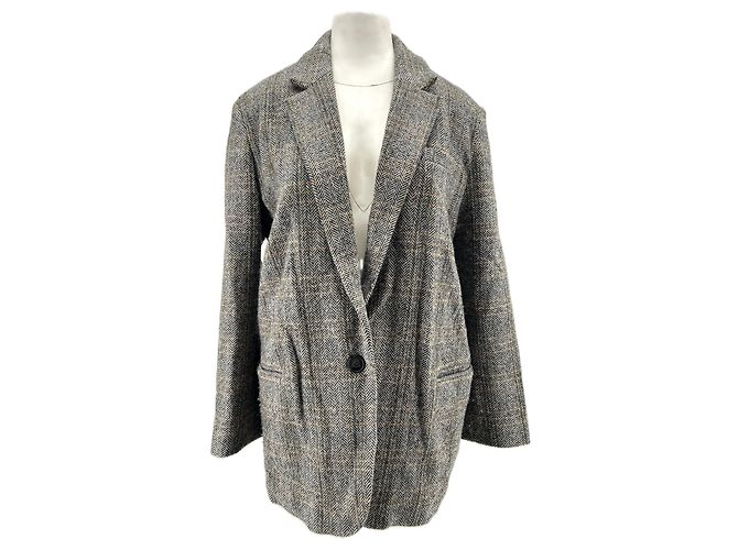 Isabel Marant Etoile Blazer Grau Baumwolle
