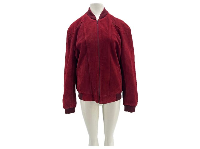 Autre Marque Rote Lederjacke