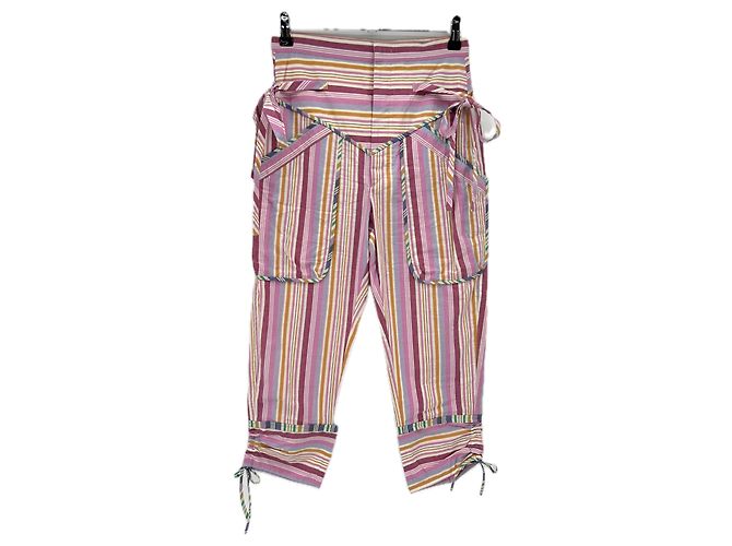 Isabel Marant Bermuda a righe colorate Rosa