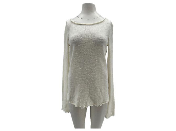 Autre Marque T-shirt bianca a maniche lunghe Bianco