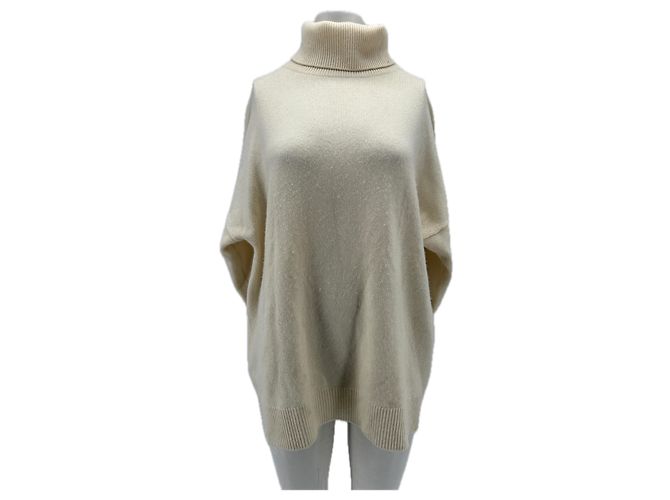 Autre Marque Pullover de gola alta creme Bege