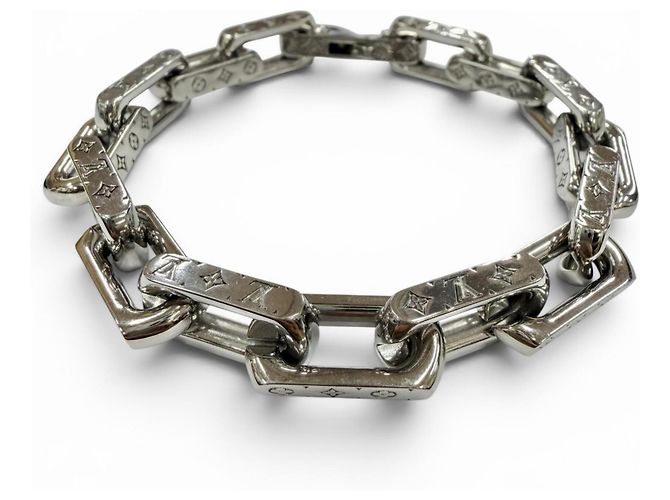 Louis Vuitton Silver Charm Bracelet Silvery