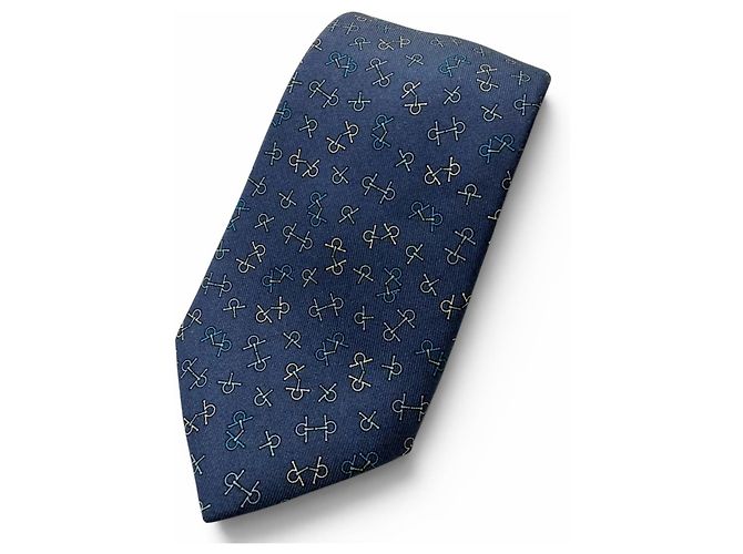 Hermès Blue Silk Tie