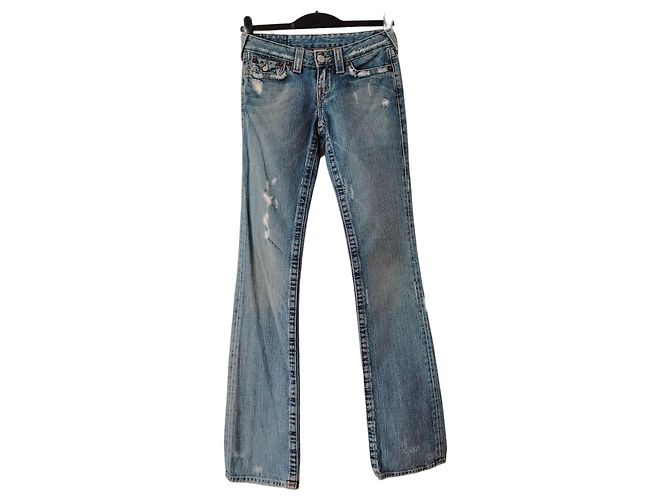 Vaqueros Acampanados True Religion para Mujer en Azul