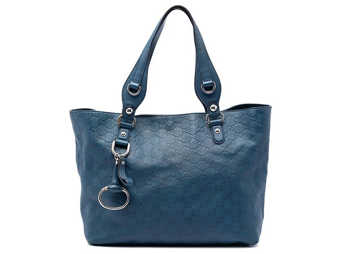 Tote Blue Guccissima Icon Bit Gucci