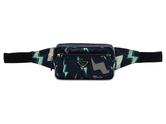 Borsa a tracolla Prada Blue Universal Studios Tessuto Frankenstein Thunder Blu navy