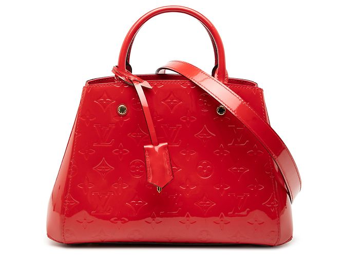 Louis Vuitton Red Monogram Vernis Montaigne BB Rouge