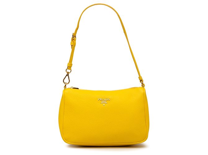 Pochette Prada en Vitello Daino amarillo