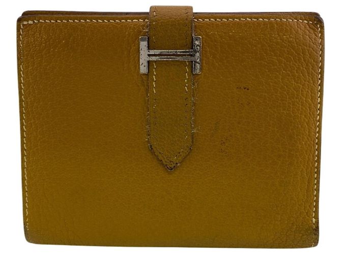 Hermès Hermes Bearn Compact Bi-fold Wallet Beige