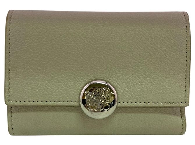 Loewe Pebble Vertical Wallet Beige