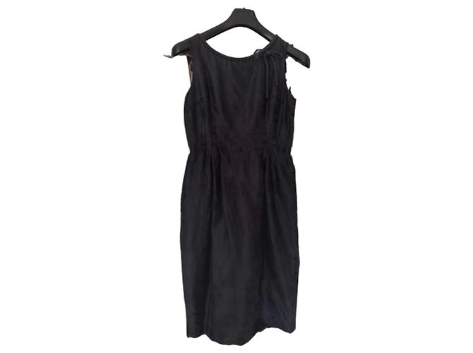 Dolce & Gabbana Schwarzes Kleid mit Leopardenmuster-Futter Leopardenprint