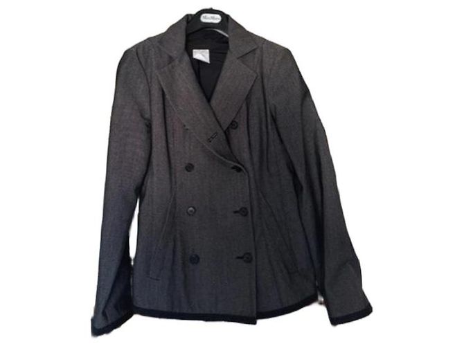Autre Marque Blazer Narciso Rodriguez de seda cinza