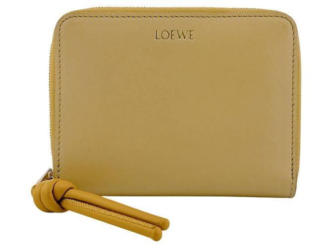 Loewe Knot Compact Zip Wallet Yellow