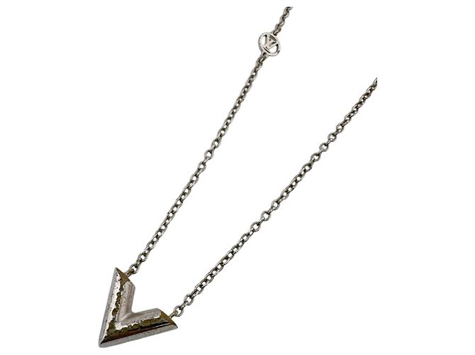 Essential V Halskette Louis Vuitton Silber