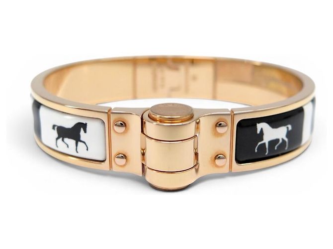 Hermès NEW HERMES HINGED BRACELET COVERAGE NEW NEGATIVE 15 CM ENAMEL