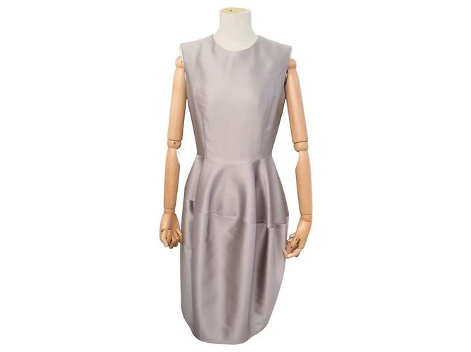 YVES SAINT LAURENT 207466 DRAPEE FW 2008 GRAUES SEIDENKLEID 40 M 