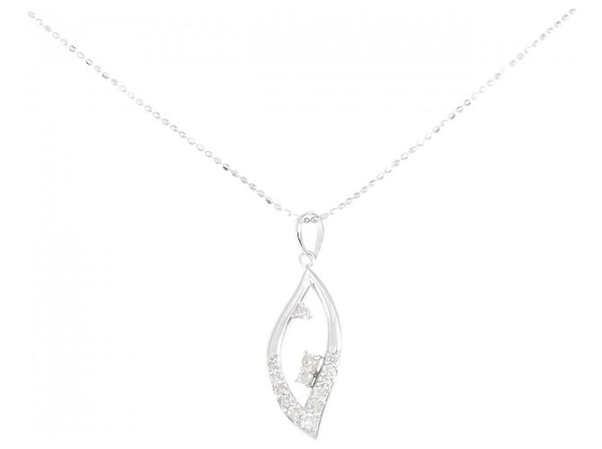 Autre Marque Au750 Diamant Halskette Silber