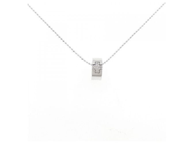 Autre Marque K18WG Diamant Halskette Silber