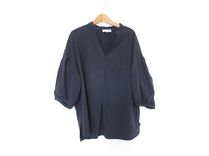 Mackintosh Kurzarm-Bluse Blau Marineblau