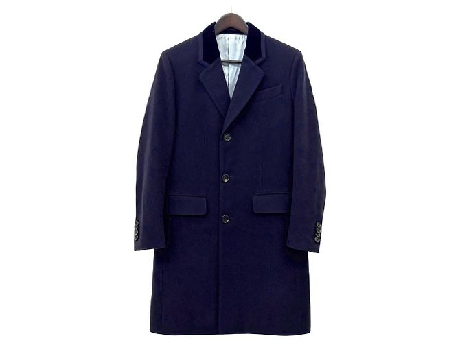 Casaco de lã com bordado BEE Gucci Azul Azul marinho