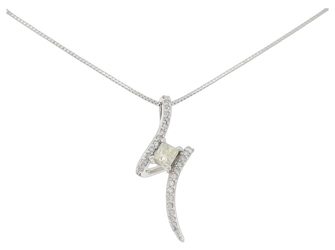 Autre Marque Diamantkette PT900 PT850 Silber