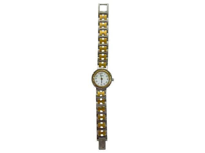 Hermès Montre-bracelet Hermes Vintage Clipper Logo Gravé 
