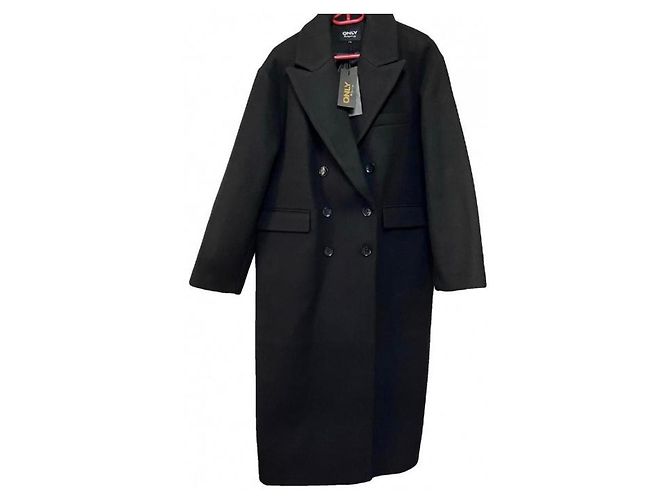 Autre Marque ONLY Black Double Breasted Oversized Coat XL
