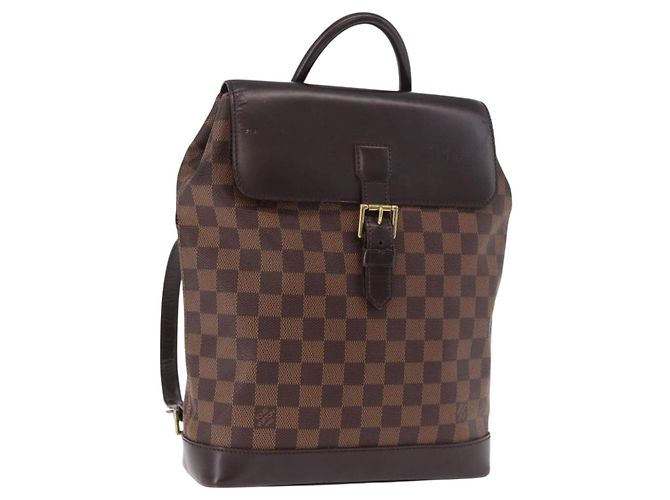 LOUIS VUITTON Mochila Damier Ebene Soho N51132 LV Auth ep14717