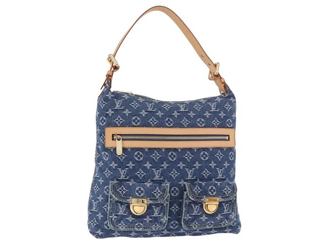 LOUIS VUITTON Monogram Denim Buggy GM Shoulder Bag Blue M95048 LV Auth 184997SAV Bleu