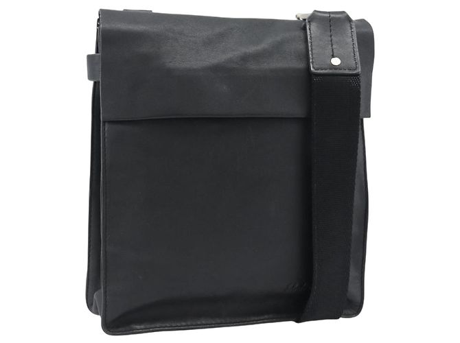 Borsa a Spalla Salvatore Ferragamo in Pelle Nera Argento Auth bs35581 Nero