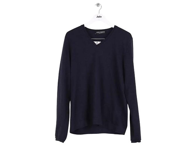 Dolce & Gabbana Navyblauer Pullover Marineblau 