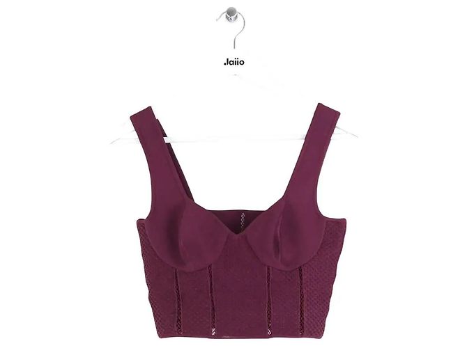 Alaïa Top senza maniche bordeaux Bordò