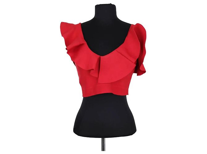 Alexander Mcqueen Top rosso senza maniche