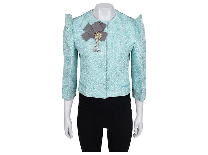 Giacca Dolce & Gabbana Shimmering Chic Accented Shoulders Sz.44 Usata