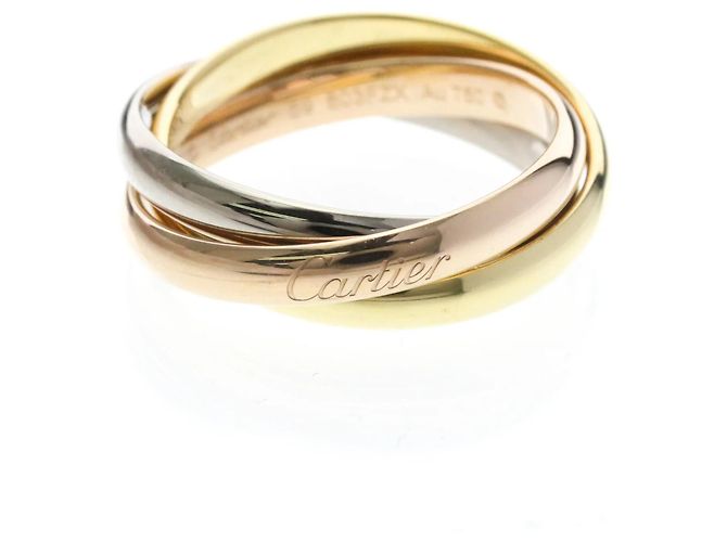 Anello Cartier Trinity 18K Oro Rosa Bianco e Giallo D'oro
