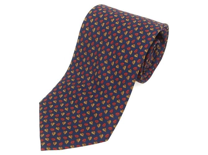 Autre Marque E.G.Cappelli Silk Print Tie Blue