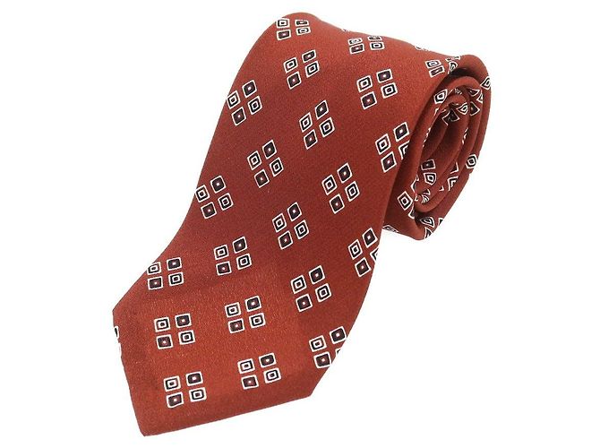 Autre Marque Nicky Silk Tie Brown Red