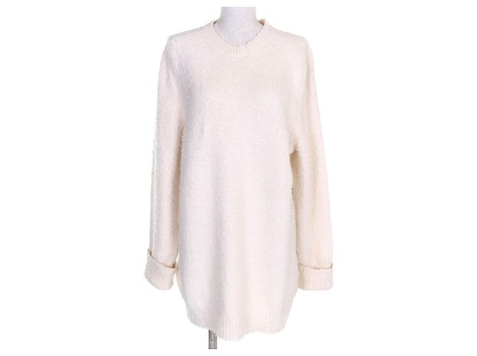 Maison Martin Margiela Maison Margiela 4 4-Stitch Rundhals Strickpullover Beige Roh