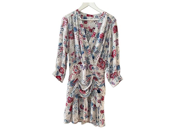 Pablo De Gerard Darel Pablo Sommerkleid mit floralem Print Pink Weiß Rot Blau