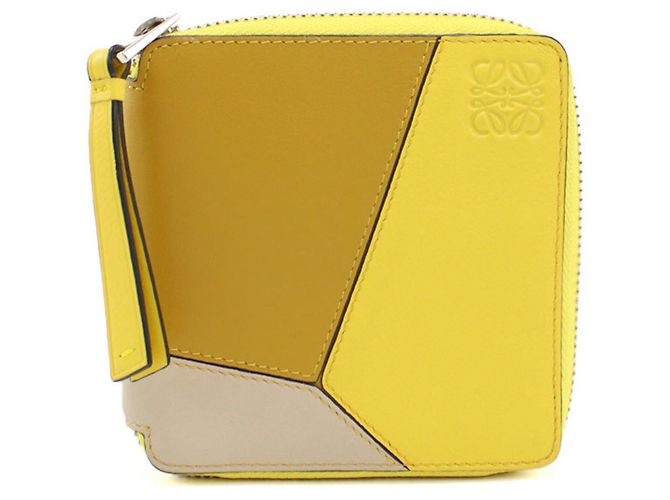 Loewe Bi-fold Wallet in Yellow Leather