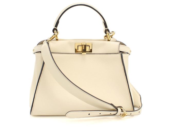 Fendi 2WAY Peekaboo Handtasche Weiß
