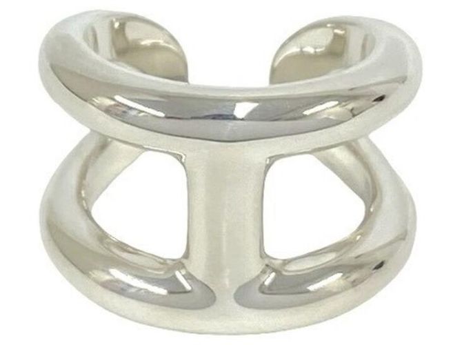Hermès HERMES Osmos GM Sterling Silver 925 Band Ring Silvery