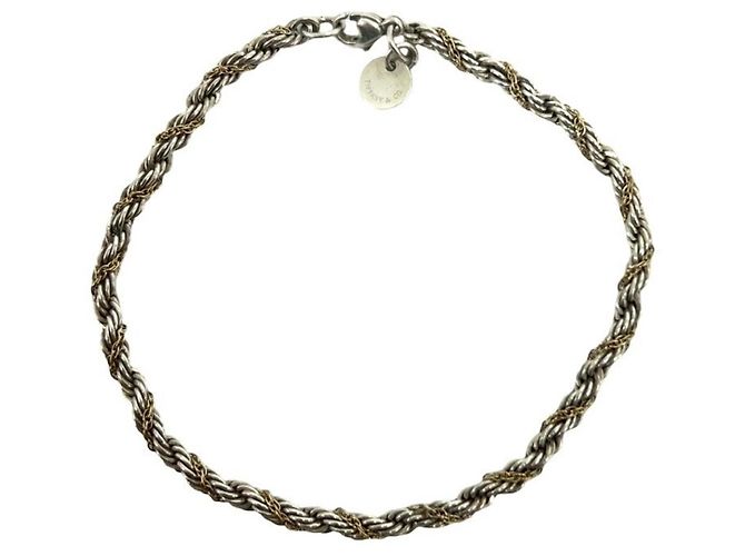Tiffany & Co Bracciale Tiffany Vintage Twist Rope Charm Argento