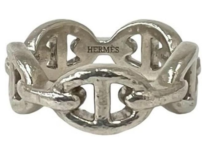 Ring Hermès Anello Enchainée Hermes Argento 