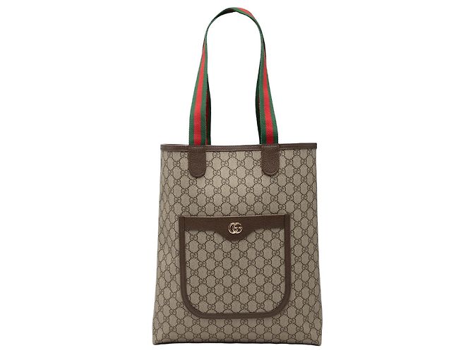 Gucci Beige GG Supreme Web Ophidia Tote