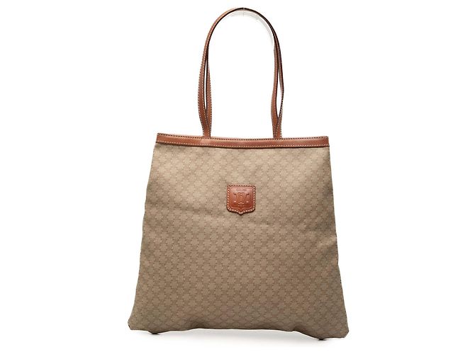 Céline Tote em canvas revestido Celine Beige Macadam Bege