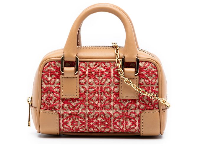 LOEWE Bolsa Nano Canvas Amazona Marrom